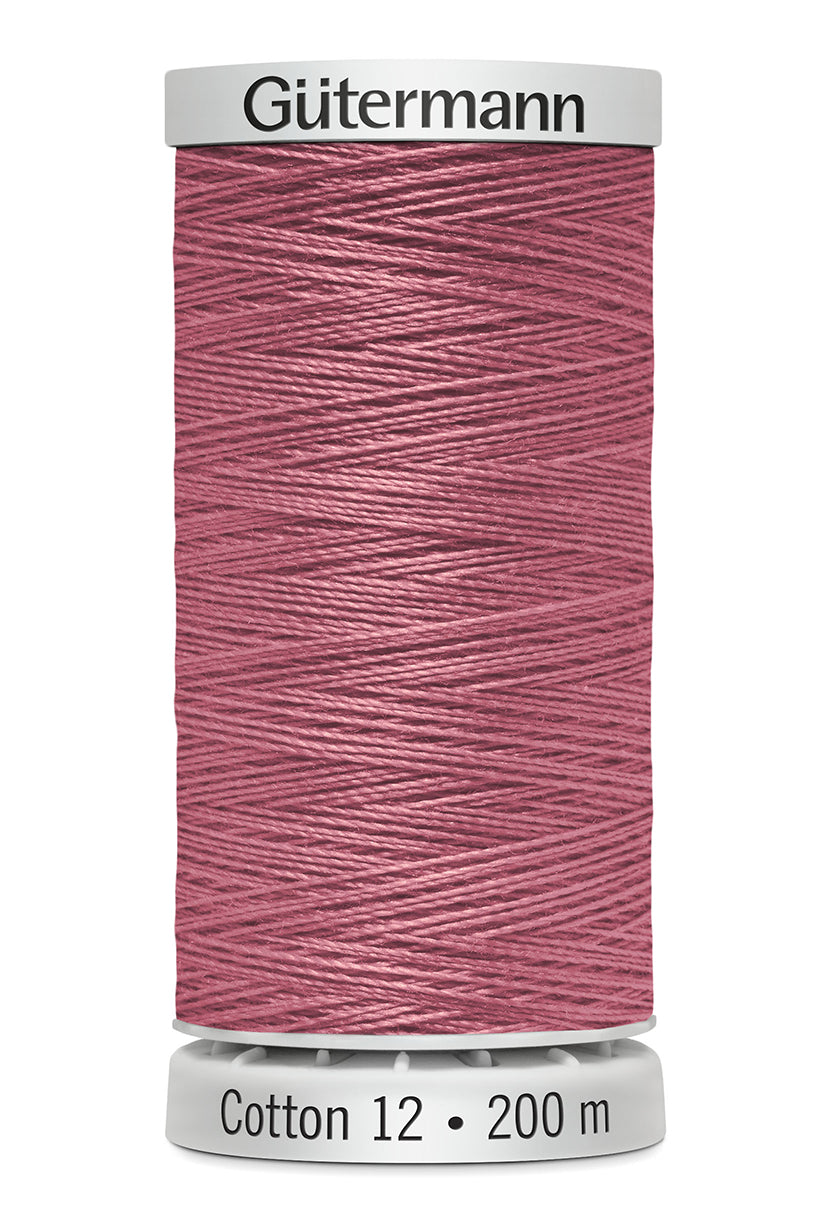 Gütermann SULKY Cotton 12, 200 m, farve 1119 – Rosa