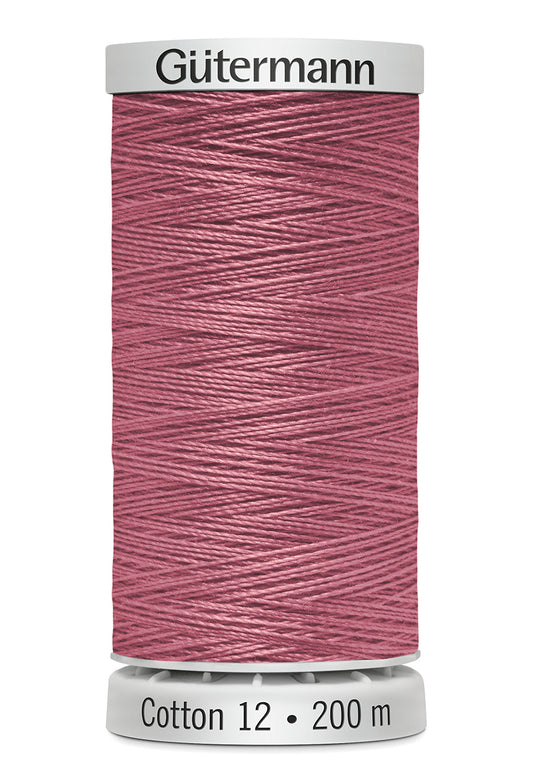 Gütermann SULKY Cotton 12, 200 m, farve 1119 – Rosa