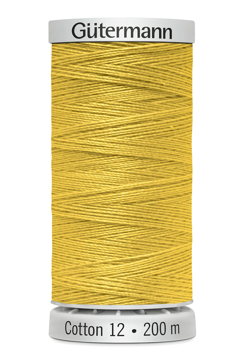 Gütermann SULKY Cotton 12, 200 m, farve 1124 – Gul