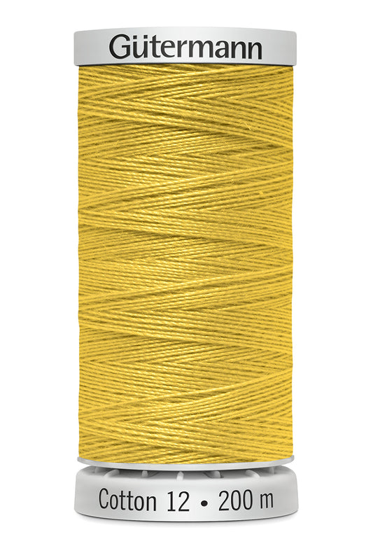 Gütermann SULKY Cotton 12, 200 m, farve 1124 – Gul