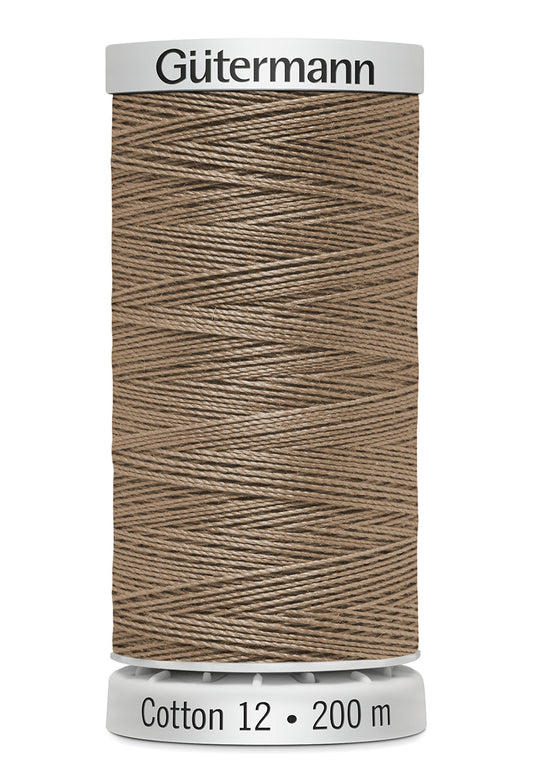 Gütermann SULKY Cotton 12, 200 m, farve 1128 – Lys kanelbrun
