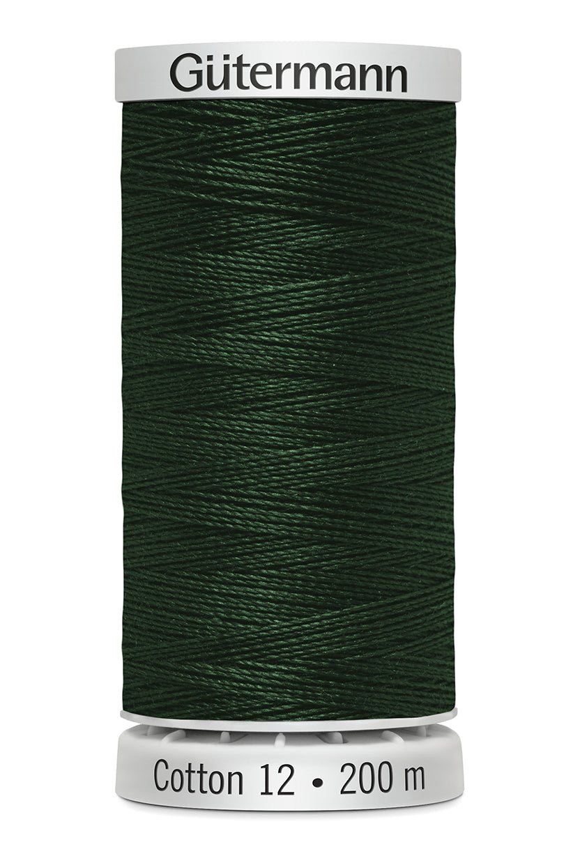 Gütermann SULKY Cotton 12, 200 m, farve 1174 – Julegrøn