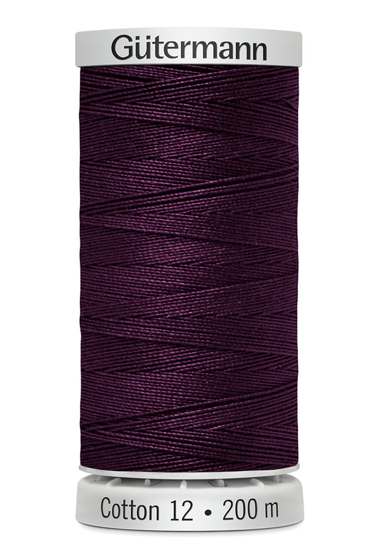 Gütermann SULKY Cotton 12, 200 m, farve 1189 – Vinrød