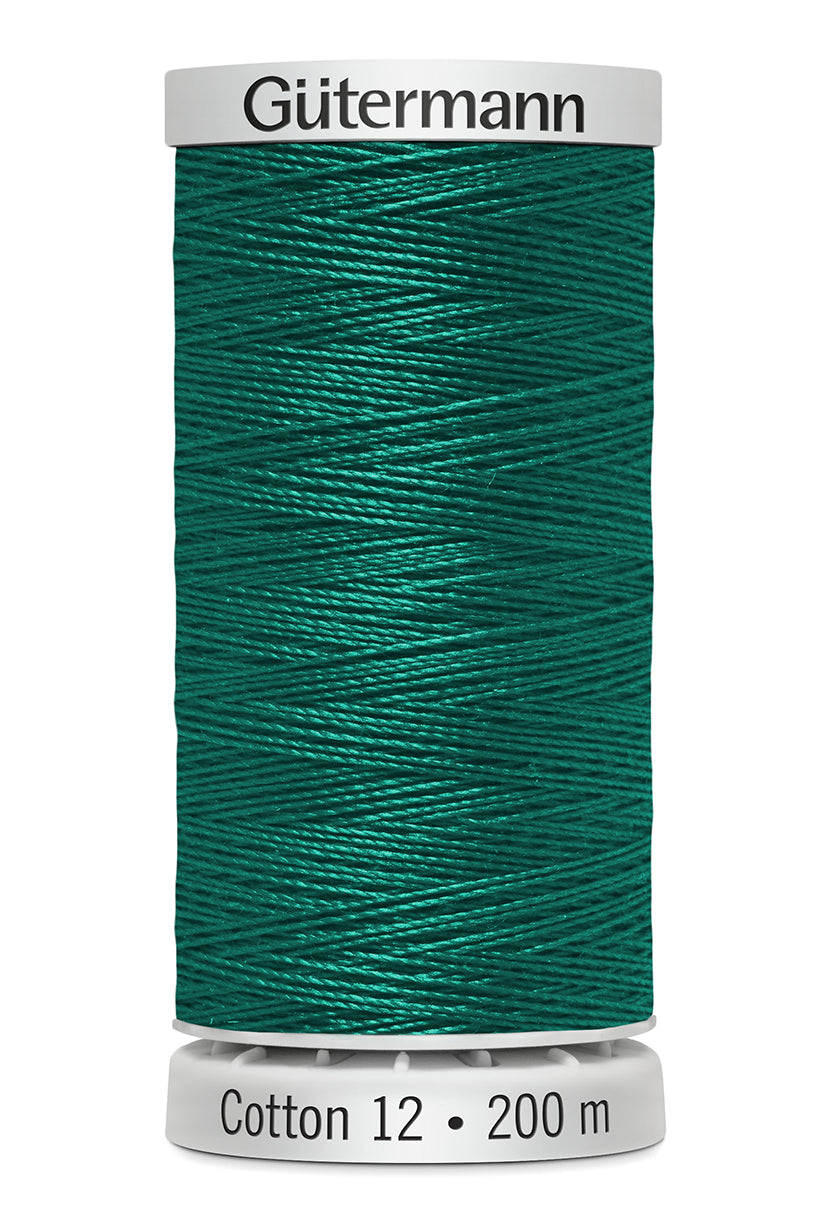 Gütermann SULKY Cotton 12, 200 m, farve 1230 – Jadegrøn