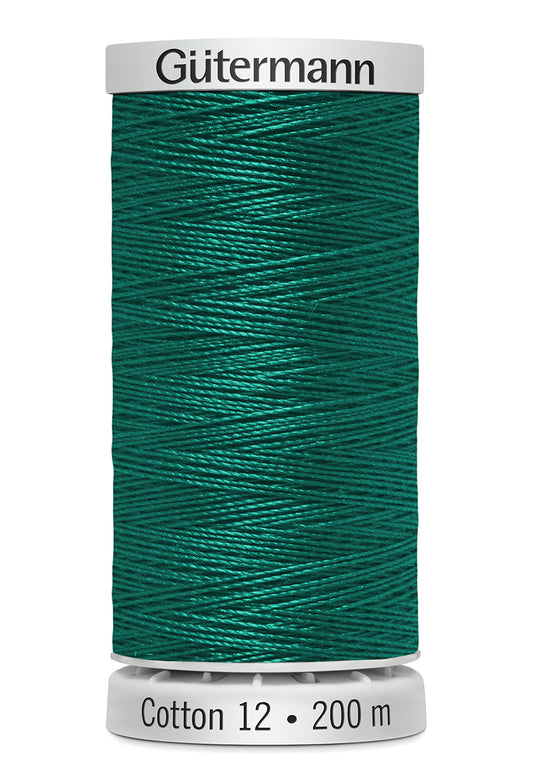 Gütermann SULKY Cotton 12, 200 m, farve 1230 – Jadegrøn