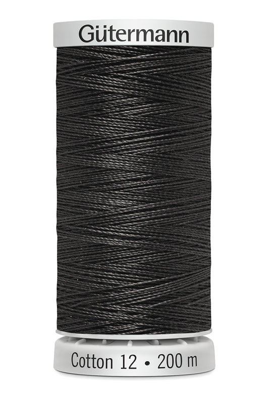 Gütermann SULKY Cotton 12, 200 m, farve 1234 – Mørk brun