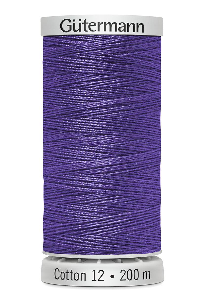 Gütermann SULKY Cotton 12, 200 m, farve 1235 – Lilla