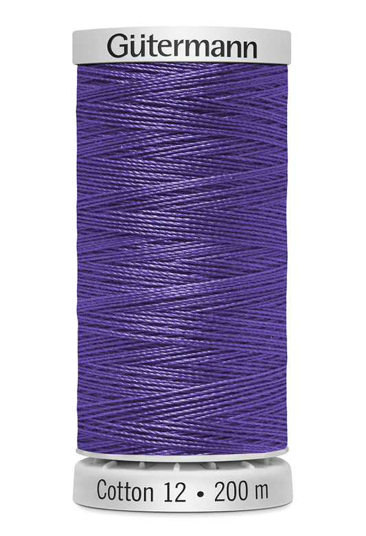 Gütermann SULKY Cotton 12, 200 m, farve 1235 – Lilla