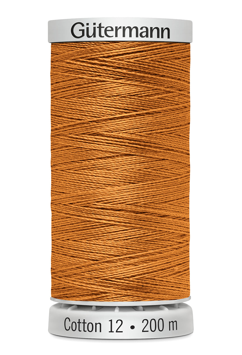 Gütermann SULKY Cotton 12, 200 m, farve 1238 – Orangegul