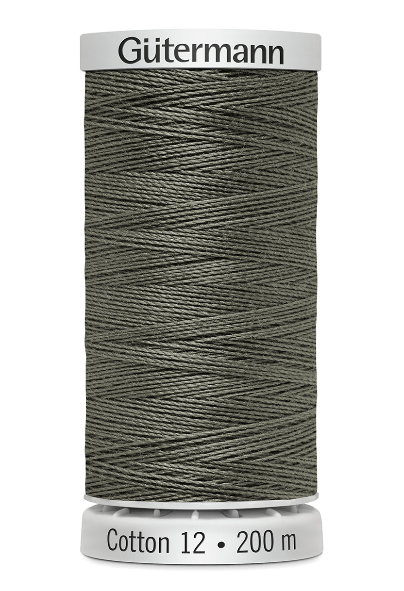 Gütermann SULKY Cotton 12, 200 m, farve 1270 – Grågrøn