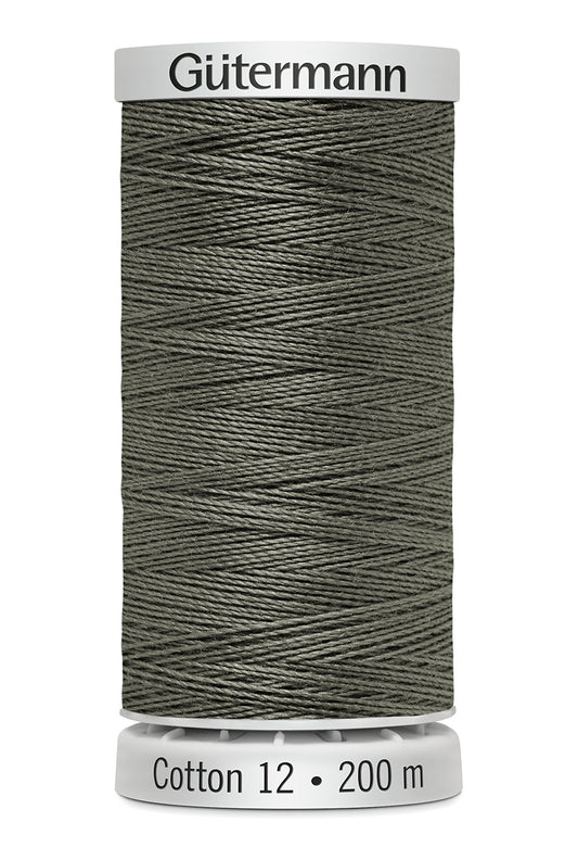 Gütermann SULKY Cotton 12, 200 m, farve 1270 – Grågrøn