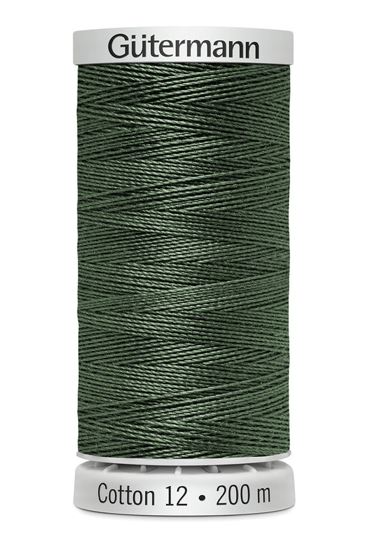 Gütermann SULKY Cotton 12, 200 m, farve 1287 – Grøn