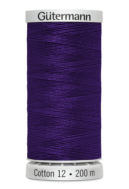 Gütermann SULKY Cotton 12, 200 m, farve 1299 – Mørk lilla