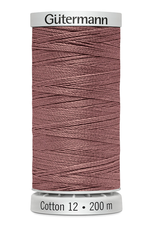 Gütermann SULKY Cotton 12, 200 m, farve 1304 – Varm rosa