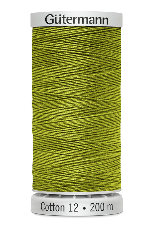 Gütermann SULKY Cotton 12, 200 m, farve 1332 – Limegrøn