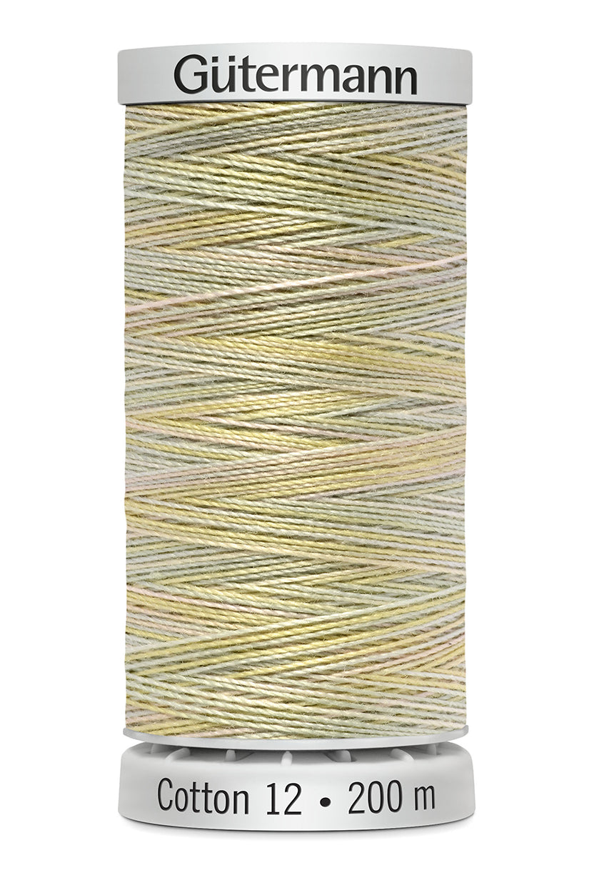 Gütermann SULKY Cotton 12, 200 m, farve 4012 – Pastel multicolor