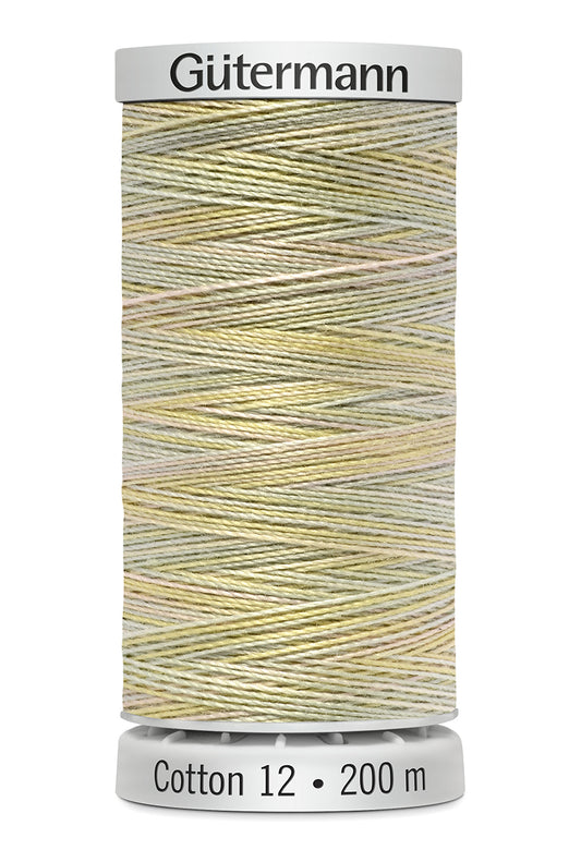 Gütermann SULKY Cotton 12, 200 m, farve 4012 – Pastel multicolor