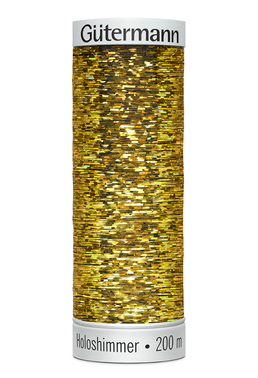 Gütermann SULKY Holoshimmer 200 m – 6007 Guld holografisk