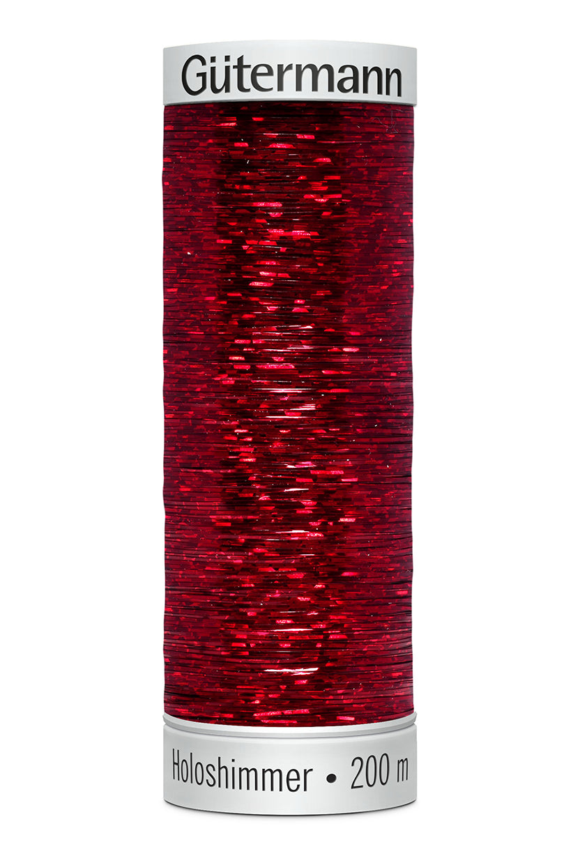 Gütermann SULKY Holoshimmer 200 m – 6014 Rød holografisk
