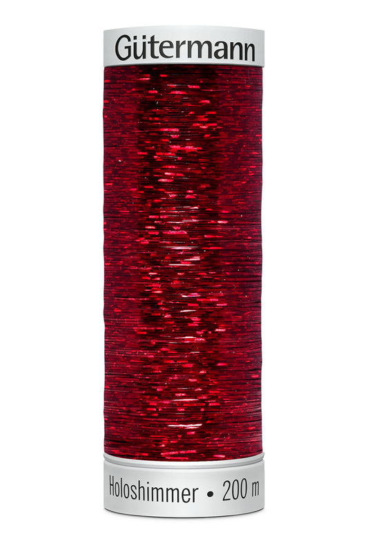 Gütermann SULKY Holoshimmer 200 m – 6014 Rød holografisk