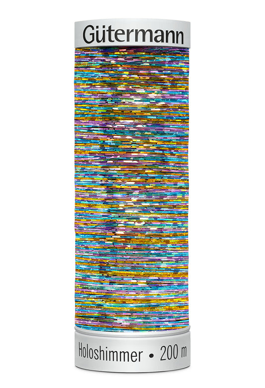 Gütermann SULKY Holoshimmer 200 m – 6046 Lys regnbue holografisk