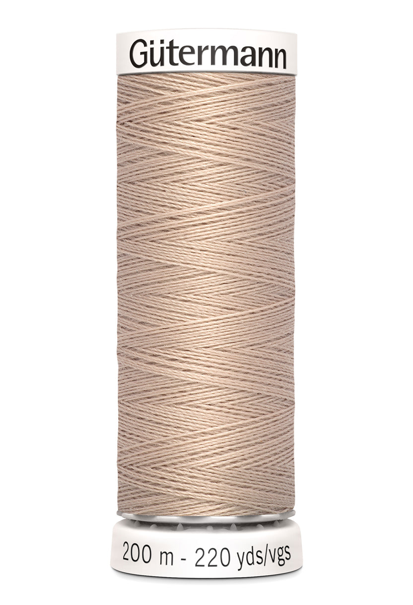 Gütermann alle stoffers sytråd, 200 m, farve 121 – Lys beige