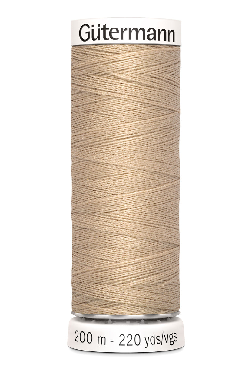 Gütermann alle stoffers sytråd, 200 m, farve 186 – Beige