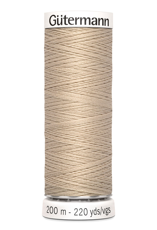 Gütermann alle stoffers sytråd, 200 m, farve 198 – Beige