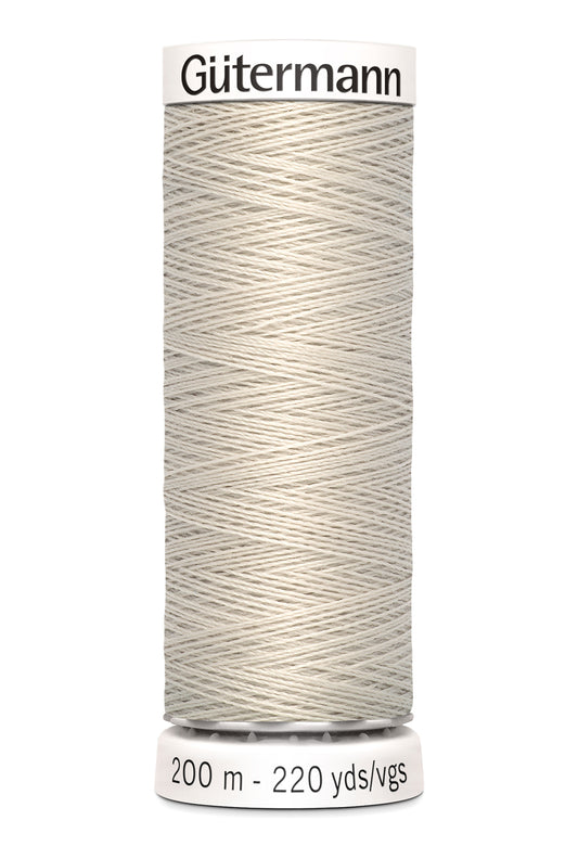 Gütermann alle stoffers sytråd, 200 m, farve 299 – Lys beige