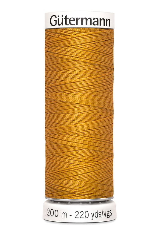 Gütermann alle stoffers sytråd, 200 m, farve 412 – Sennepsgul
