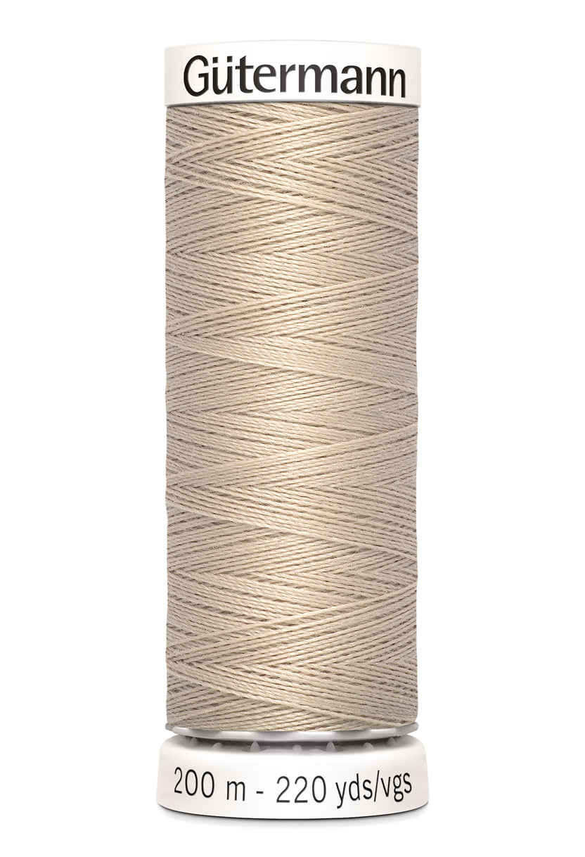 Gütermann alle stoffers sytråd, 200 m, farve 722 – Lys beige