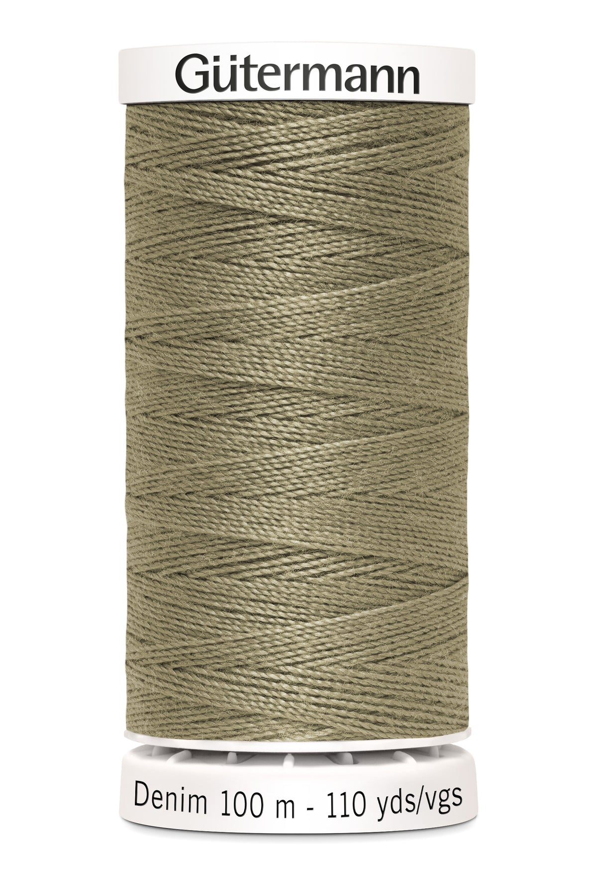 Gütermann Denim, 100 m, farve 2725 – Khakigrøn