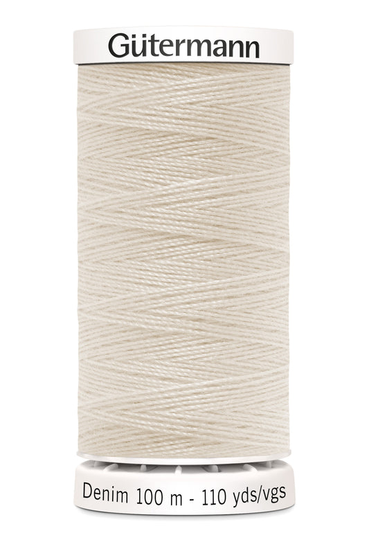 Gütermann Denim, 100 m, farve 3130 – Lys beige