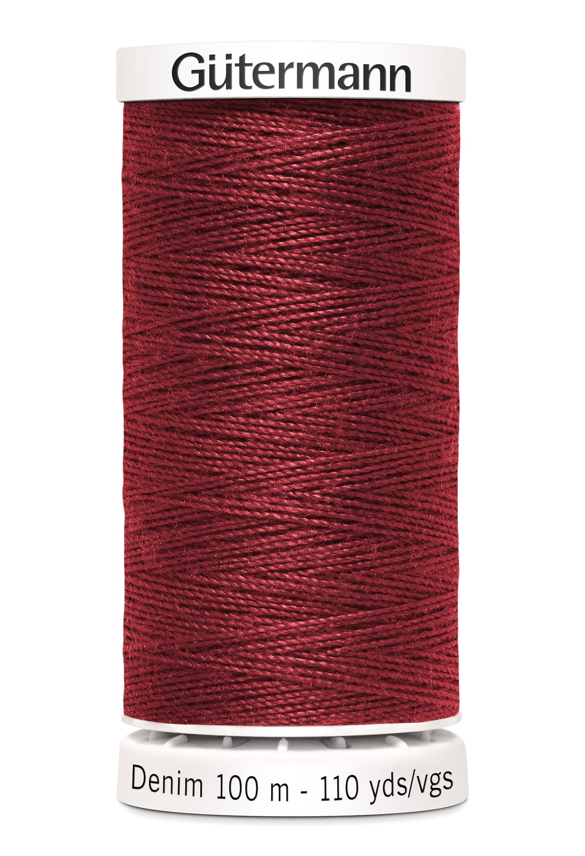 Gütermann Denim, 100 m, farve 4466 – Mørk rød