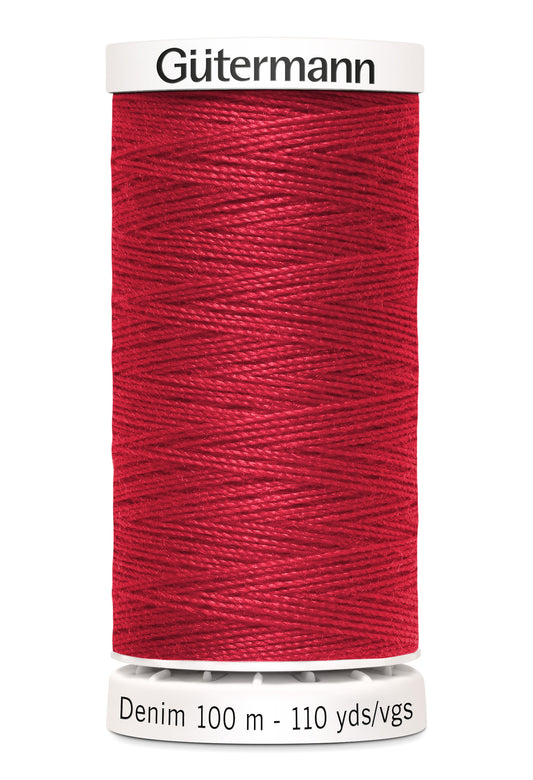 Gütermann Denim, 100 m, farve 4495 – Rød