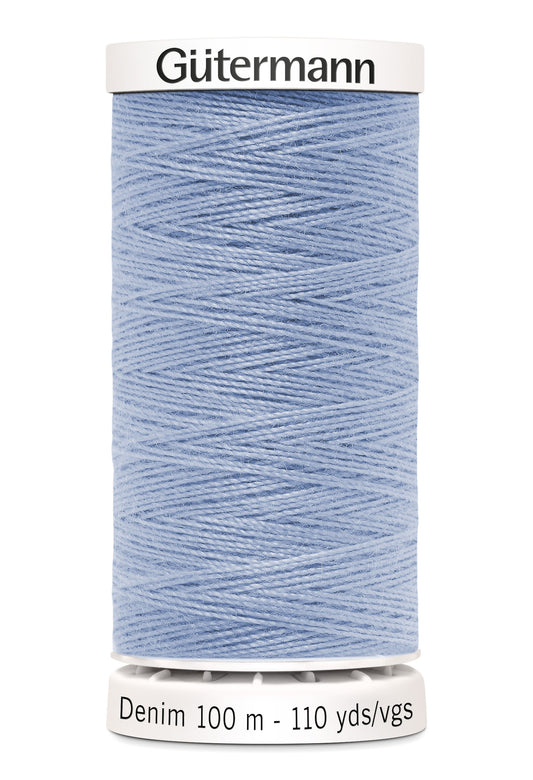Gütermann Denim, 100 m, farve 6140 – Lyseblå