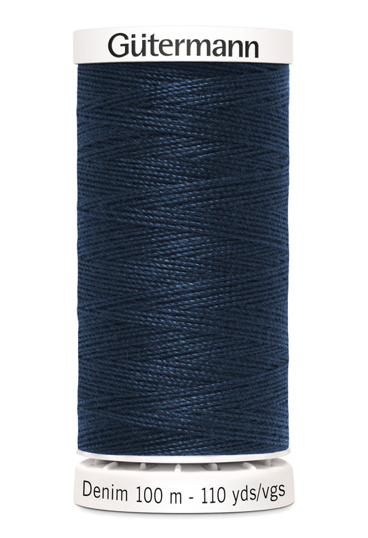 Gütermann Denim, 100 m, farve 6855 – Mørkeblå