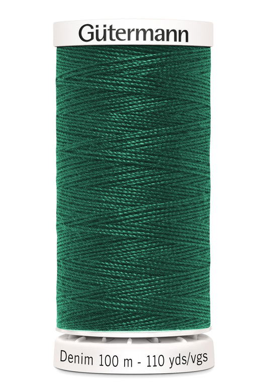 Gütermann Denim, 100 m, farve 8075 – Julegrøn