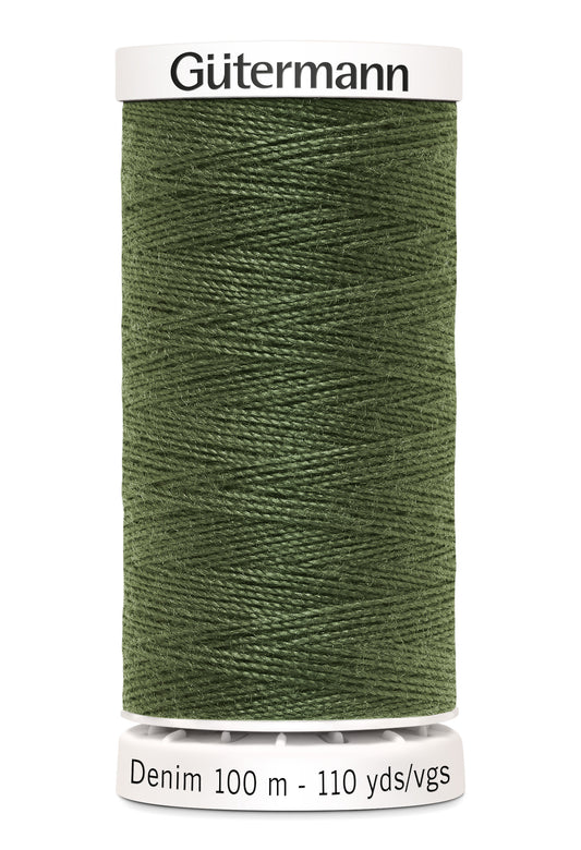 Gütermann Denim, 100 m, farve 9250 – Mosgrøn
