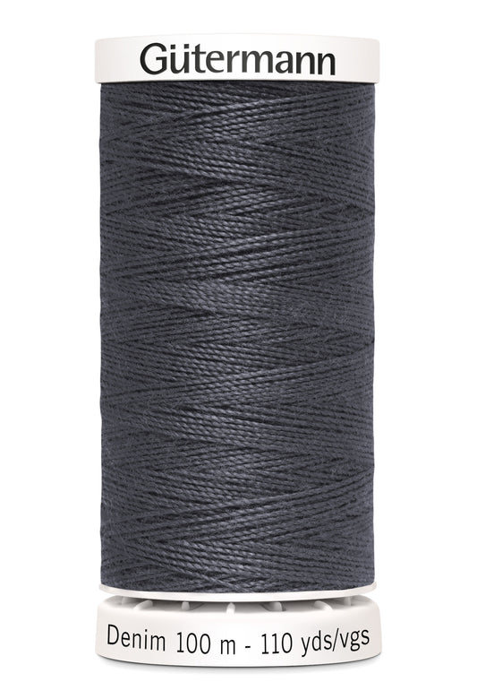 Gütermann Denim, 100 m, farve 9455 – Mørkegrå
