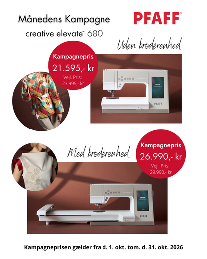 PFAFF Creative Elevate 680 Sy & Broderi - Oktober Månedens maskine